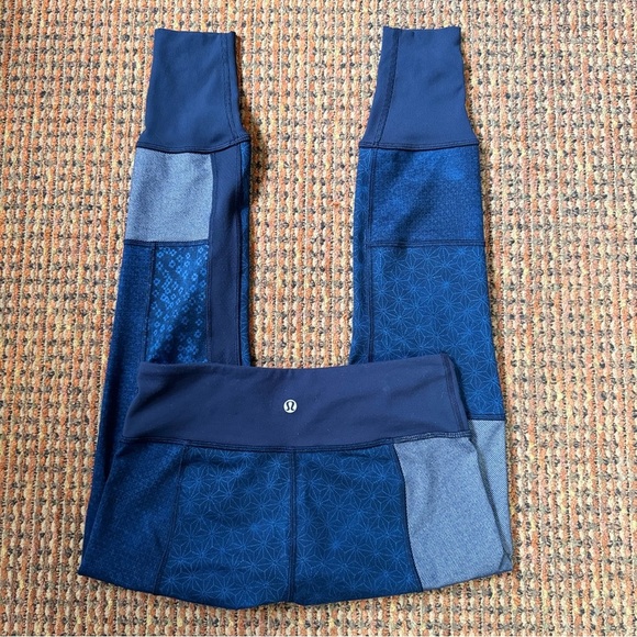 Lululemon Wunder Under‎ Pants SPECIAL EDITION (Rare) - Japanese Sashiko, Size 6 - Picture 3 of 10